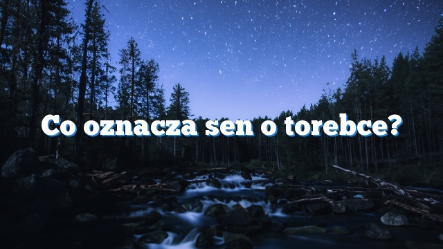 Co oznacza sen o torebce?