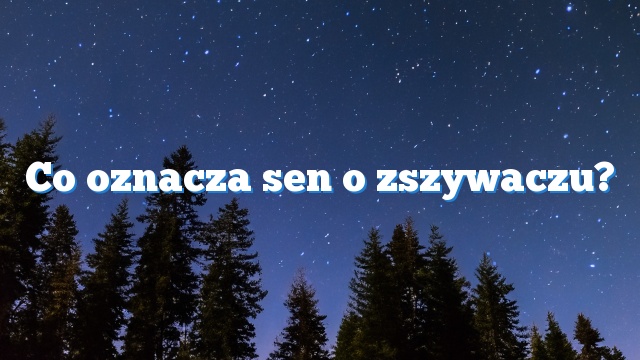 Co oznacza sen o zszywaczu?