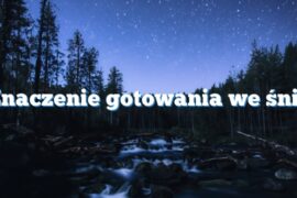 Znaczenie gotowania we śnie