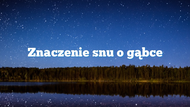 Znaczenie snu o gąbce