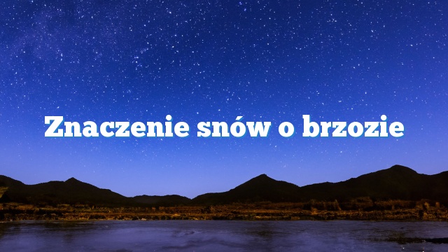 Znaczenie snów o brzozie